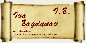 Ivo Bogdanov vizit kartica